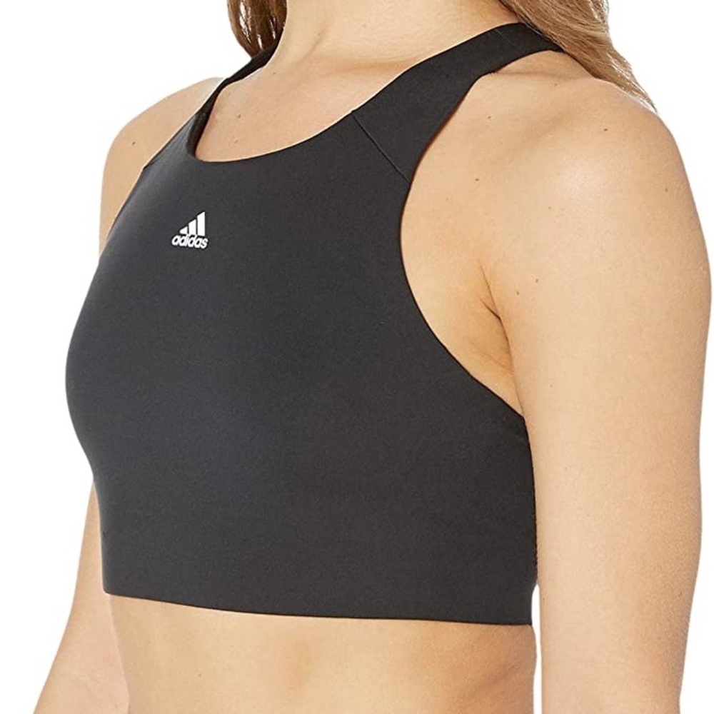 Adidas ultimate sports bra athletic gym yoga workout black small activewear new - Picture 8 of 10